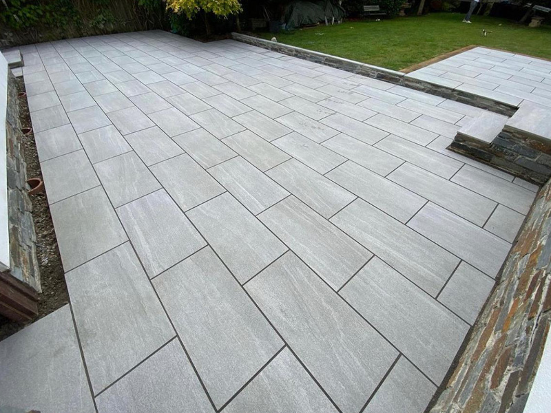 Porcelain Slab Patios and paving Webb Landscapes Plymouth